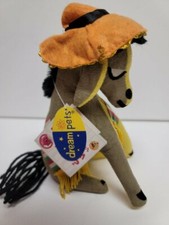 Dakin Dream Pet-Rancho The Donkey with Colorful Blanket Orange Hat 6"