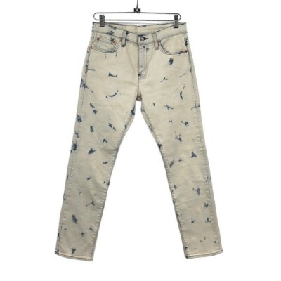Levi s Lot 502 Jeans Mens 29x32 Premium Bleach White Wash Straight Leg