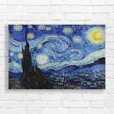 Starry Night Van Gogh Original Canvas Print Large Picture Wall Art