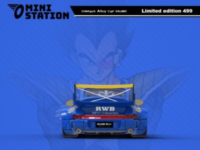 PORSCHE RWB Dragon Ball Z + Figure - Wakusei Bejita - Mini