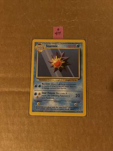 Starmie Pokemon Card - Base Set 64/102 Common - Unlimited Edition - Near Mint Condition
