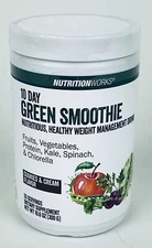 NutritionWorks®10 Day Green Smoothie Drink Mix Cleanse Detox Supplement 10.6 oz