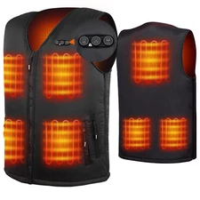 ARRIS Men's Heated Vest Size Adjustable Heating Vest with Upgraded Battery Pack