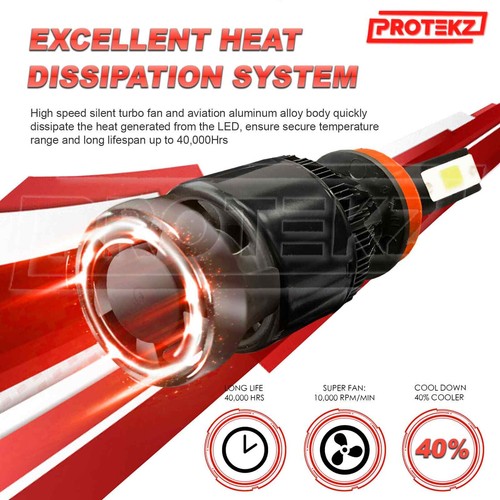 LED Headlight Kit Protekz High 9005 6000K Bulbs for 2008-2012 Lexus LS600H - Bild 6 von 12