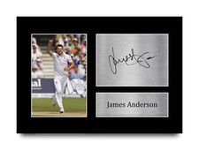 James Anderson Signed A4 Print Autograph Gift For an England Cricket Fan