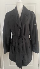Gelco Outdoor Ladies Black Cut Out Embroidered 3/4 Length Lined Coat Size