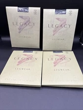 4 QVC Legacy Legwear Microfiber Control Top Tights HEATHER GREY A31857