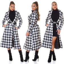 Elegante cappotto lungo donna invernale Parisian Chic con cintura nuovo