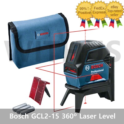 Bosch GCL2-15 Professional 360º Rotation Line Laser Level include Pouch=