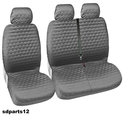 Coprisedili 2 1 Tessuto Set Coprisedili Per Fiat Scudo E Ducato - 3 Posti, Tessuto Grigio E Nero, Fodere Protettive Autonet Coprisedile Anteriore Auto - Foto 5
