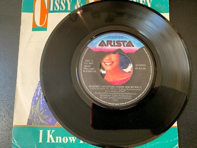 RARE Import 45 Cissy & Whitney Houston ''I Know Him So Well'' ARISTA  NM
