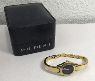 Anne Klein Diamond Gold Tone Watch Water 100 Resist
