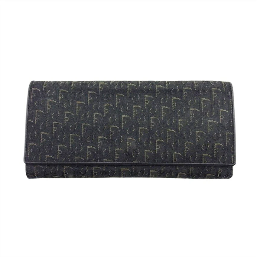 Portefeuille Dior trotteur x toile x cuir authentique OCCASION T21150