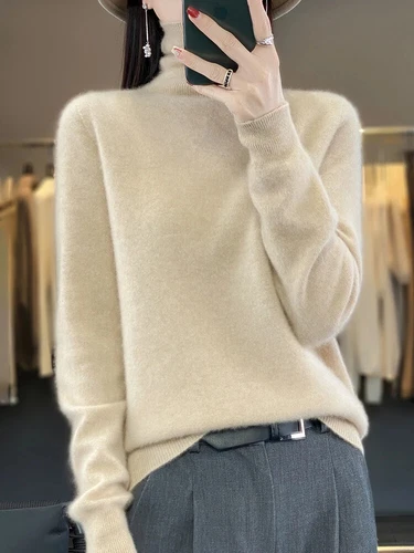 Kaschmir Pullover O-Ausschnitt Damen Strick Langarm Pulli Rauten Oberteile - Bild 9 von 32
