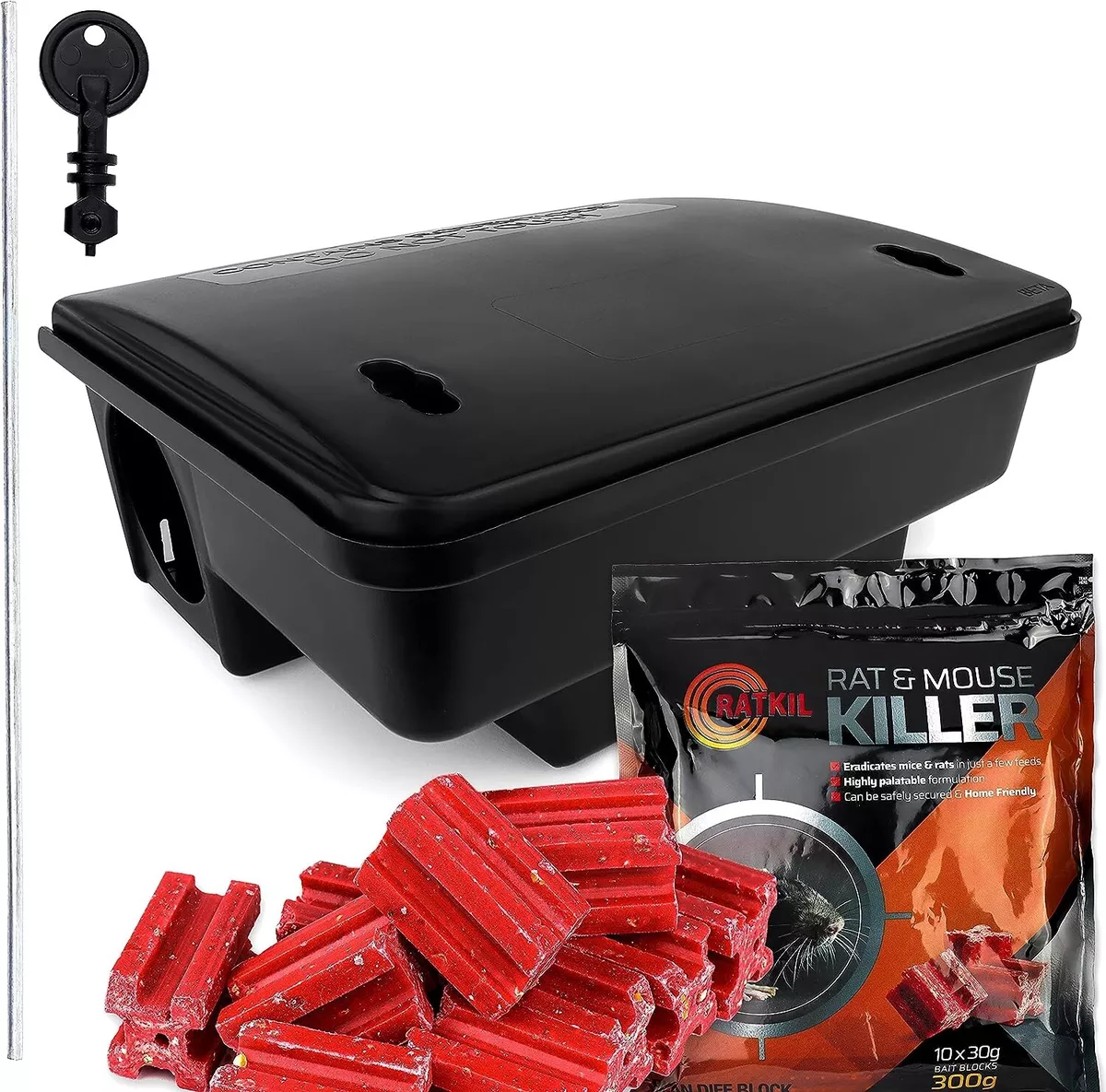 Ratkil Rat Poison Bait Box For Pest Control Kills In A Single
