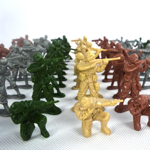 100x Militär Spielzeug 5 cm Soldaten Figuren - Picture 4 of 9