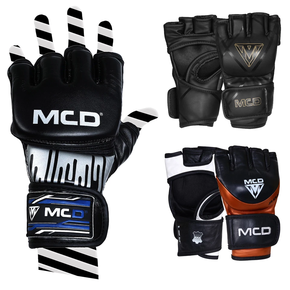 MCD-SPORTS MCD Leder MMA Boxen Gel Handschuhe Körper Kampf Stanztasche Training Kampfkunst