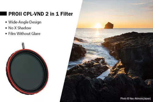 OPEN BOX, Haida 82mm PROII CPL-VND 2 in 1 Filter Variable ND 3-7 Stop CPL 2-In-1 - Picture 12 of 13