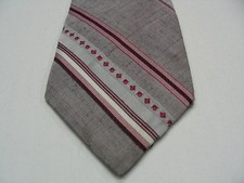 WEMLON II BY WEMBLEY - SKINNY 3" - STRIPED - VINTAGE - POLYESTER NECK TIE