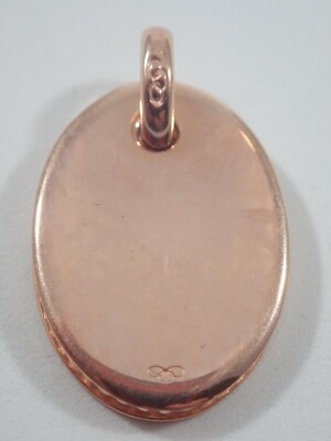 LINKS OF LONDON 925 STERLING SILVER RGV NARRATIVE OVAL BLANK DISC PENDANT