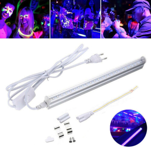 1FT 5W UV LED Röhre Schwarzlicht Schwarzlichtröhre Party Club Dekor+EU-Stecker - Bild 2 von 11