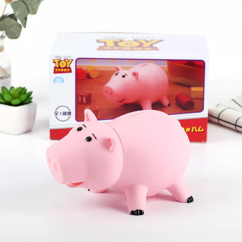 Hamm Piggy Bank Cute Pink Pig Money Box Plastic Saving Coin Box with Color Package Money Bank Great Gift Toy for Kid Children Girls Boys