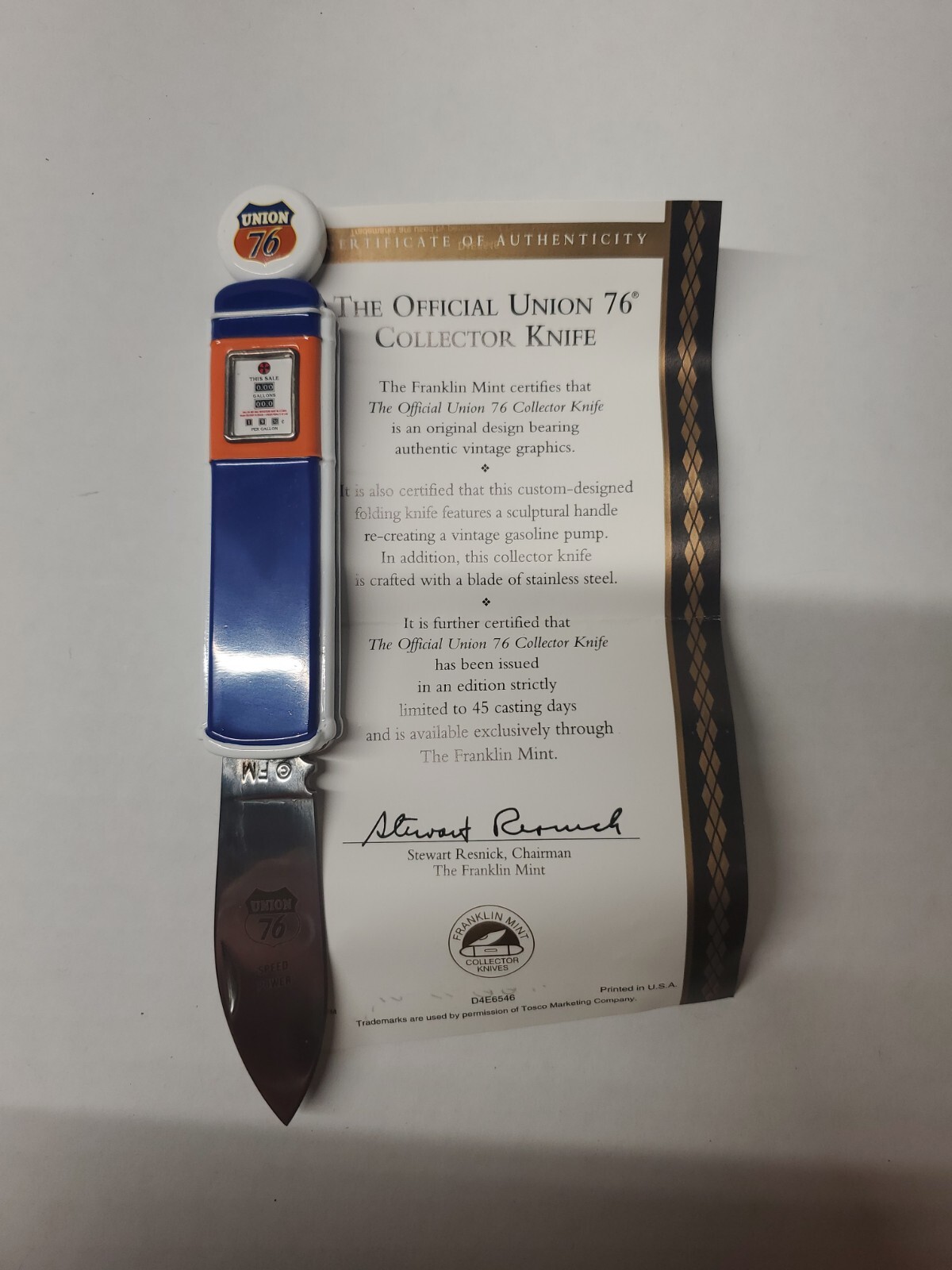 Franklin Mint Gas Pump Knives Lot Of 12 w/ Zipper Cases And CofAs eBay