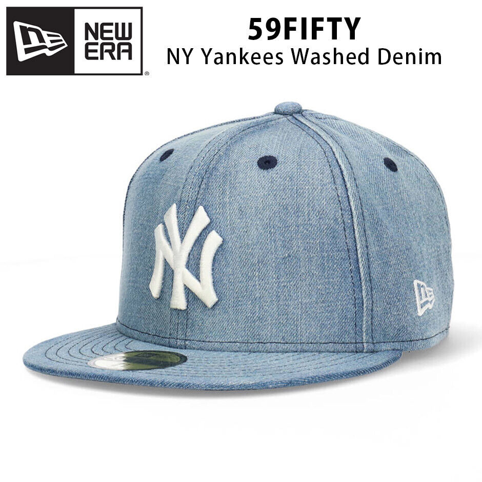 NEW ERA 59 Fifty Cap New York Yankees Washed Denim White NEW ERA 59 Fifty Cap New York Yankees Washed Denim White