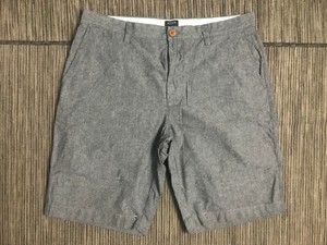 J Crew Factory Men S 34w 10 Grey Chambray Rivington Short 37202