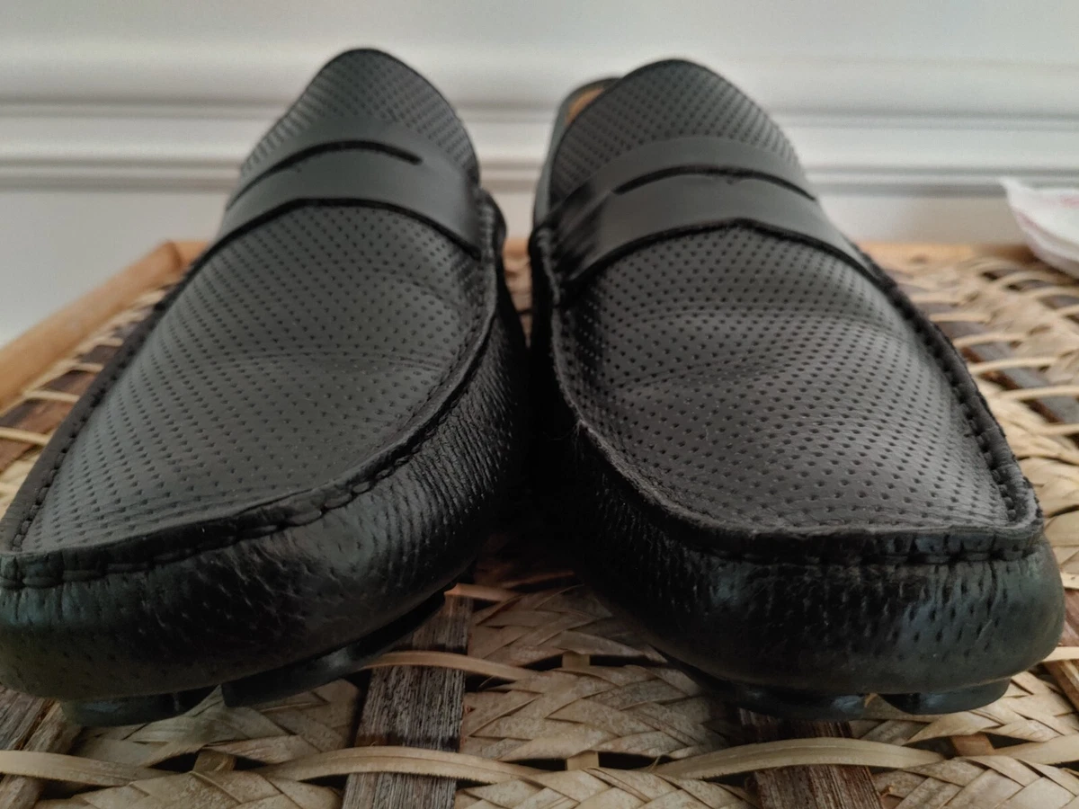 Mercanti Fiorentini 3601 Penny Loafer Perforated Black eBay
