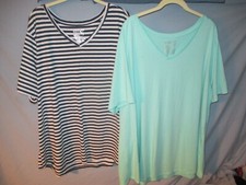2 V neck T Shirts 3x