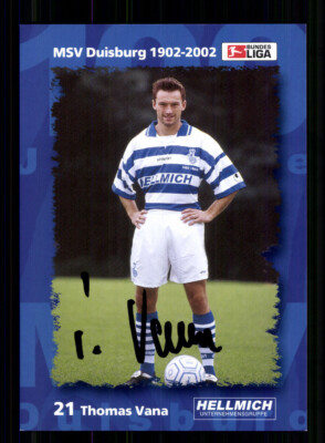 Thomas Vana autograph card MSV Duisburg 2002-03 original signed +2