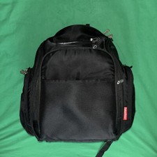 Fisher Price Kaden Diaper Black Bag Backpack w/ Insulated Bottle Pocket B288