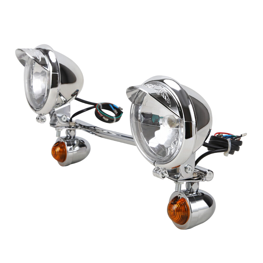 Passing Spot Fog Light Bar Turn Signals Lamp For Harley Softail
