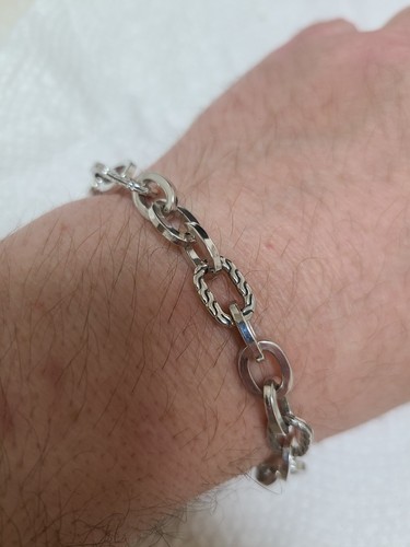 Oval Shape Link Bracelet By Phillip Gavriel Designer Sterling Silver 8.25" Adjus - Picture 8 of 9