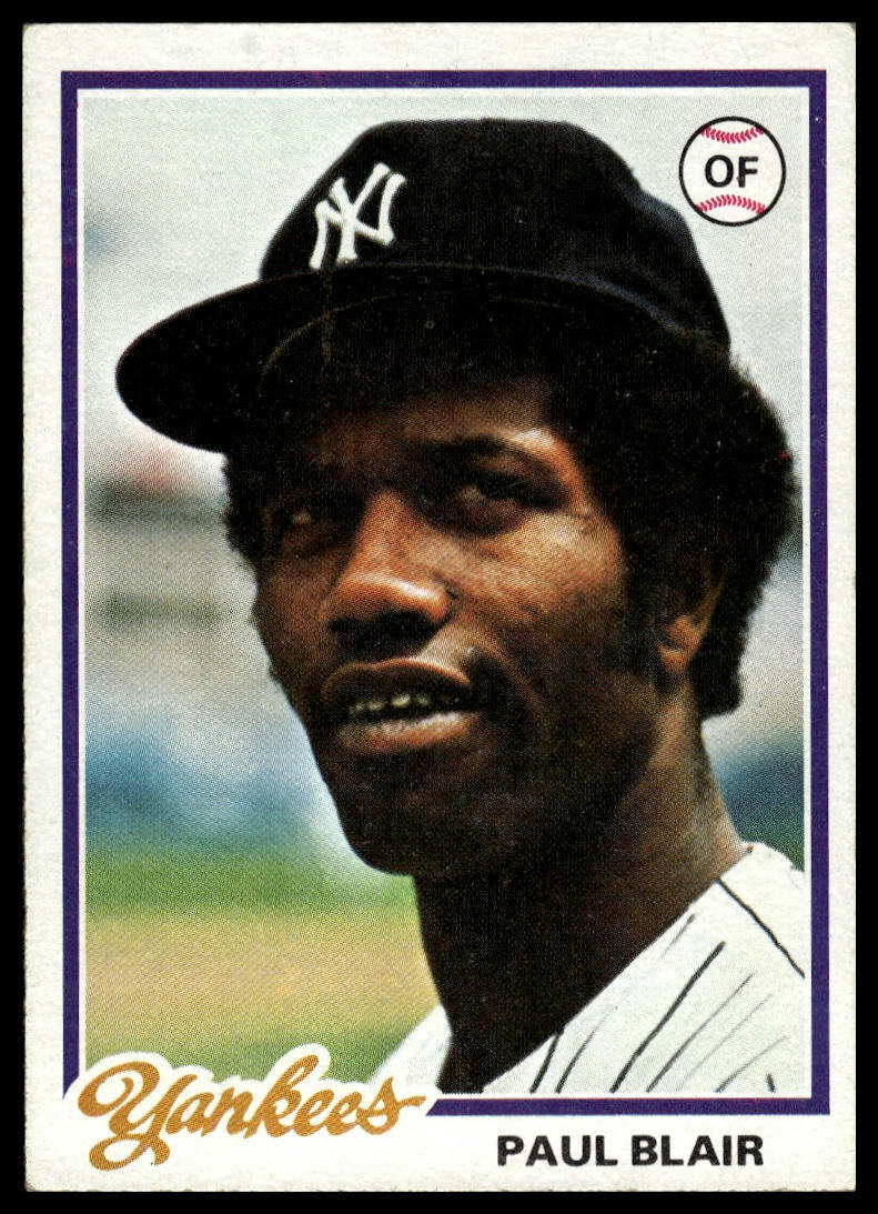 1978 Topps #114 Paul Blair New York Yankees Baseball Card