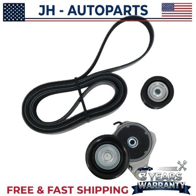 Serpentine Belt Tensioner Idler Pulley Kit Fit Toyota Lexus LX570 Tundra Sequoia