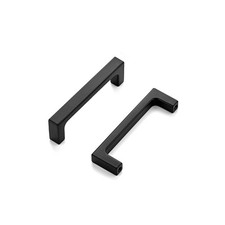 10 Pack 3 inch Hole Centers Matte Black Pulls Kitchen Cabinet Handles Solid D...