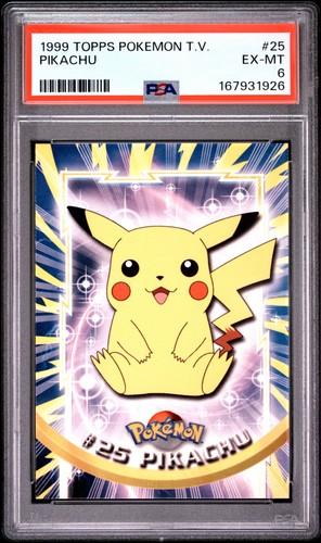 1999 TOPPS POKEMON TV #25 PIKACHU PSA 6