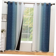 Blackout Long Curtains 96 Inches Floor to 52"W x 96"L Pack of 2 Navy Blue