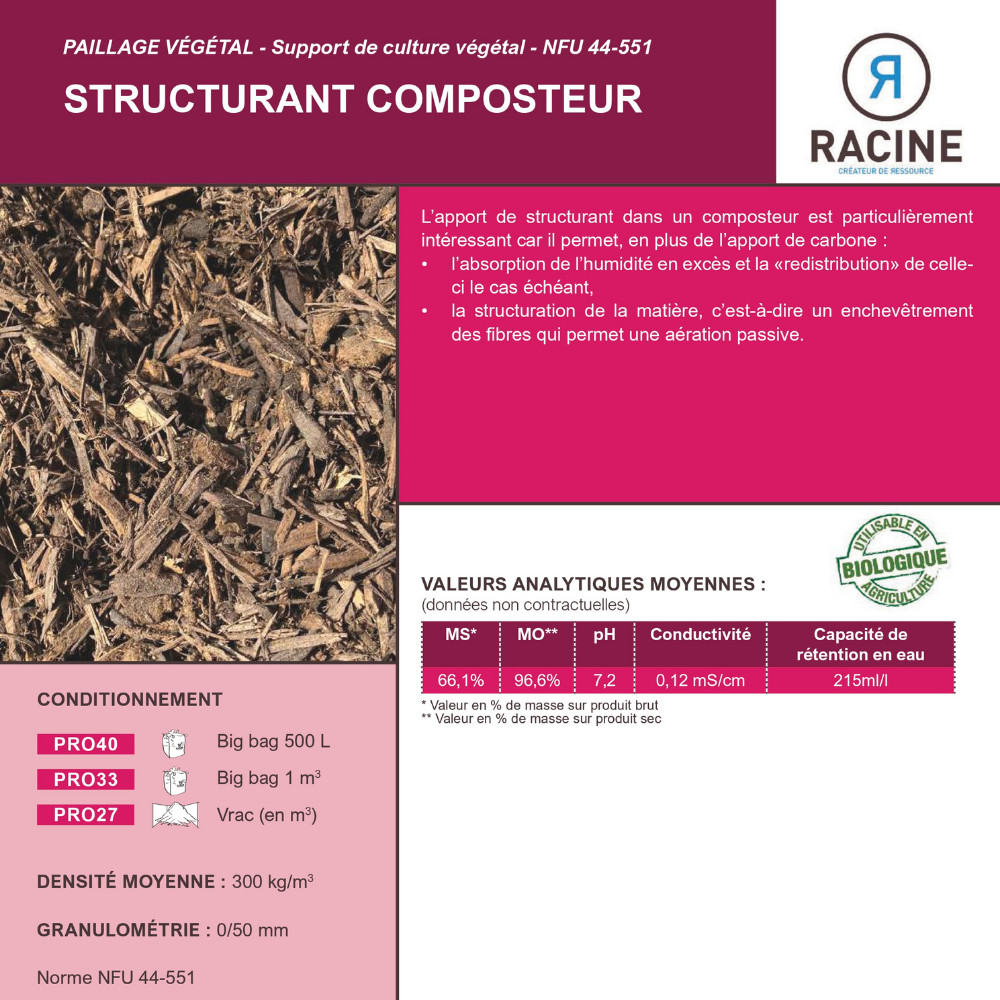 Structurant composteur en big bag de 500L pour aération des déchets - 4
