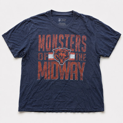 Chicago Bears Monsters of the Midway Big Print T-Shirt Herren NFL XL Navy