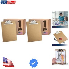 Recycled Wood Clipboard, Letter Size  2 Pack  6 Inch Clip  Brown