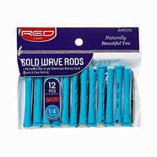 Cold Wave Rods Short 1/4 in 12 Pcs Plastic Blue Quick Easy