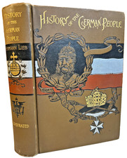 Antique Victorian Book Ornate Fancy Fine History of the German People Lieb 1890s