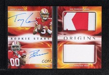 2021 Panini Origins Gold 4/5 Trey Lance Sermon #RDA-SF Dual Patch Auto 3q6