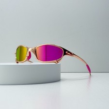 Vintage Oakley Juliet 1.0 X-Metal Rose Gold Purple Iridium Lens Pink Arm