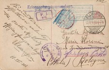 Prigionieri di Guerra WWI 13/4/1918 Cartolina Ellwangen (Württemberg) - Bologna