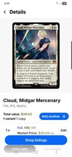 MTG Cloud Midgar Mercenary Foil Card Final Fantasy 010 NM Condition
