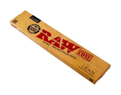3 Packungen (60 Cones) RAW Classic Cone Lean, 20 schlanke, vorgerollte Cones
